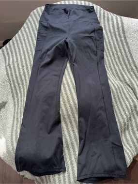 Yogalicious Lux Black Pocket Flare Yoga Pants